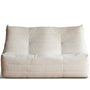 Cream Chenille Velvet Fabric 2 Seater Sofa CURLY