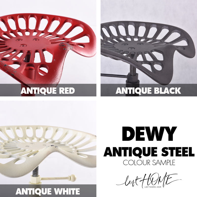 Industrial Steel Height Adjustable Stool DEWY Color Swatches