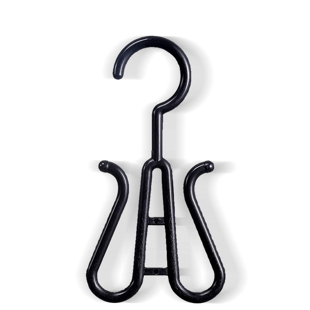 Shoe hanging hook in white background.