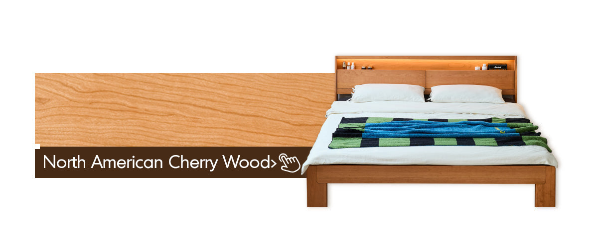 Japandi Walnut Wood Bed ACCOMPANY LIGHT Good to Know - 2