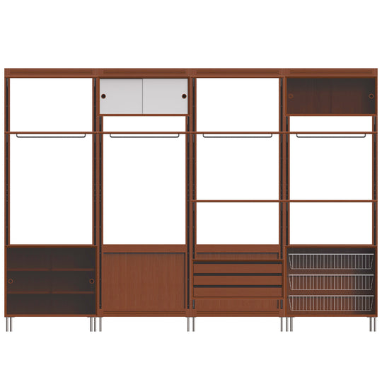 Vintage Boxwood Modular Hanging Wall Shelf System MUSE WARDROBE