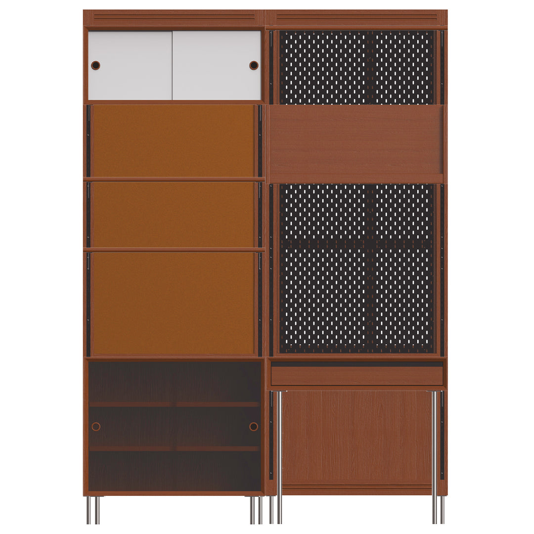 Vintage Boxwood Modular Hanging Wall Shelf System MUSE STUDY