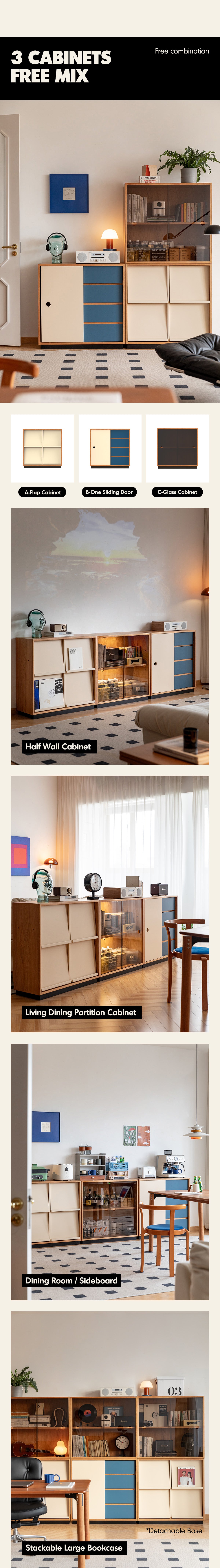 Bauhaus Cherry Wood Modular Cabinet TIME Good to Know - 2
