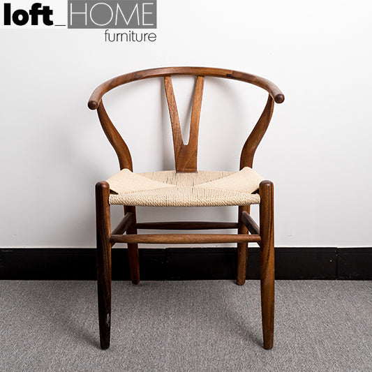 (Fast Delivery) Scandinavian Wood Dining Chair WALNUT Y Primary Product