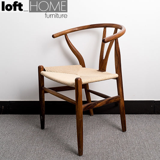 (Fast Delivery) Scandinavian Wood Dining Chair WALNUT Y Color Swatch