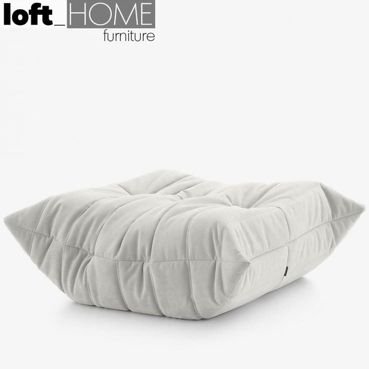 (Fast Delivery) Scandinavian Fabric Ottoman CATER In-context
