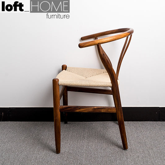 (Fast Delivery) Scandinavian Wood Dining Chair WALNUT Y Color Variant
