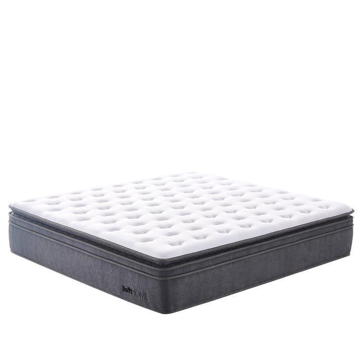 (Fast Delivery) 35cm Latex Pocket Spring Mattress DEEP White Background