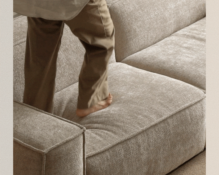 Minimalist Cotton Fabric 3 Seater Sofa CAMALEONDA Good to Know - 8