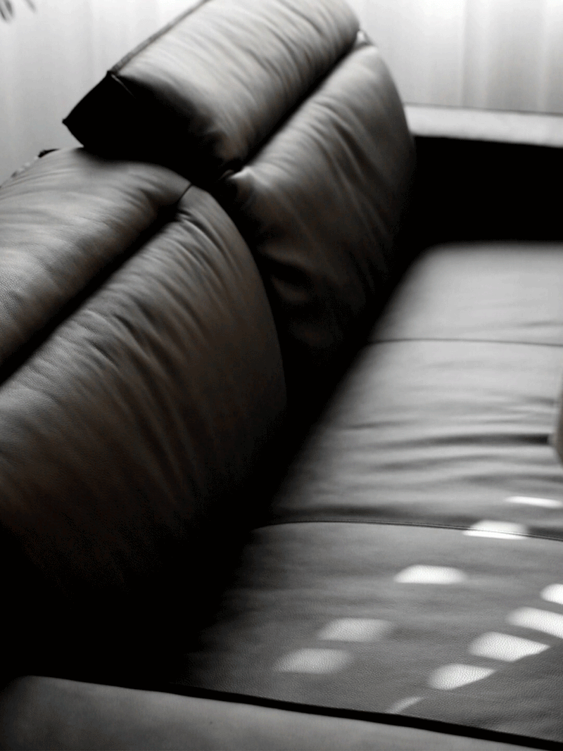 Japandi Genuine Leather 3 Seater Sofa RIVER Good to Know - 9
