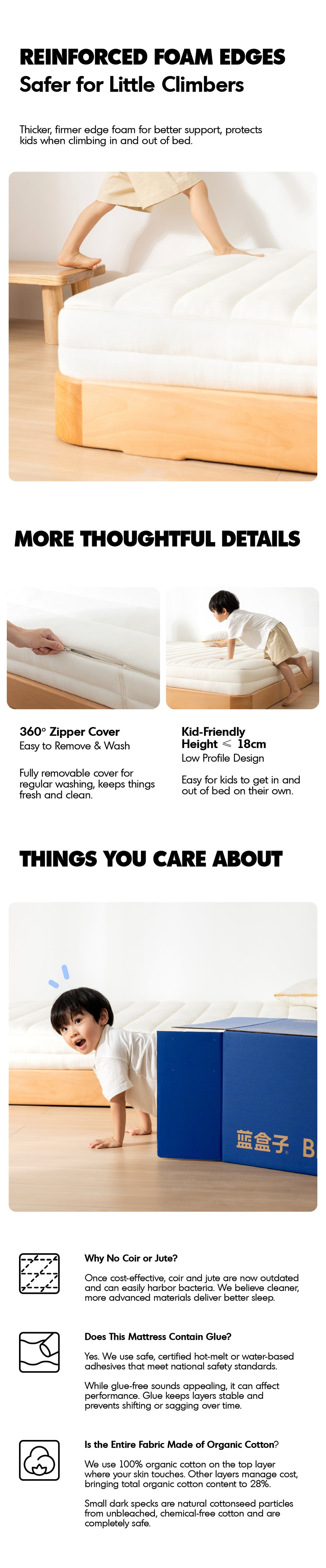 18cm Pocket Spring 3D AirMesh Kids Mattress BLUEBOX KIDS More Details and Instruction_8