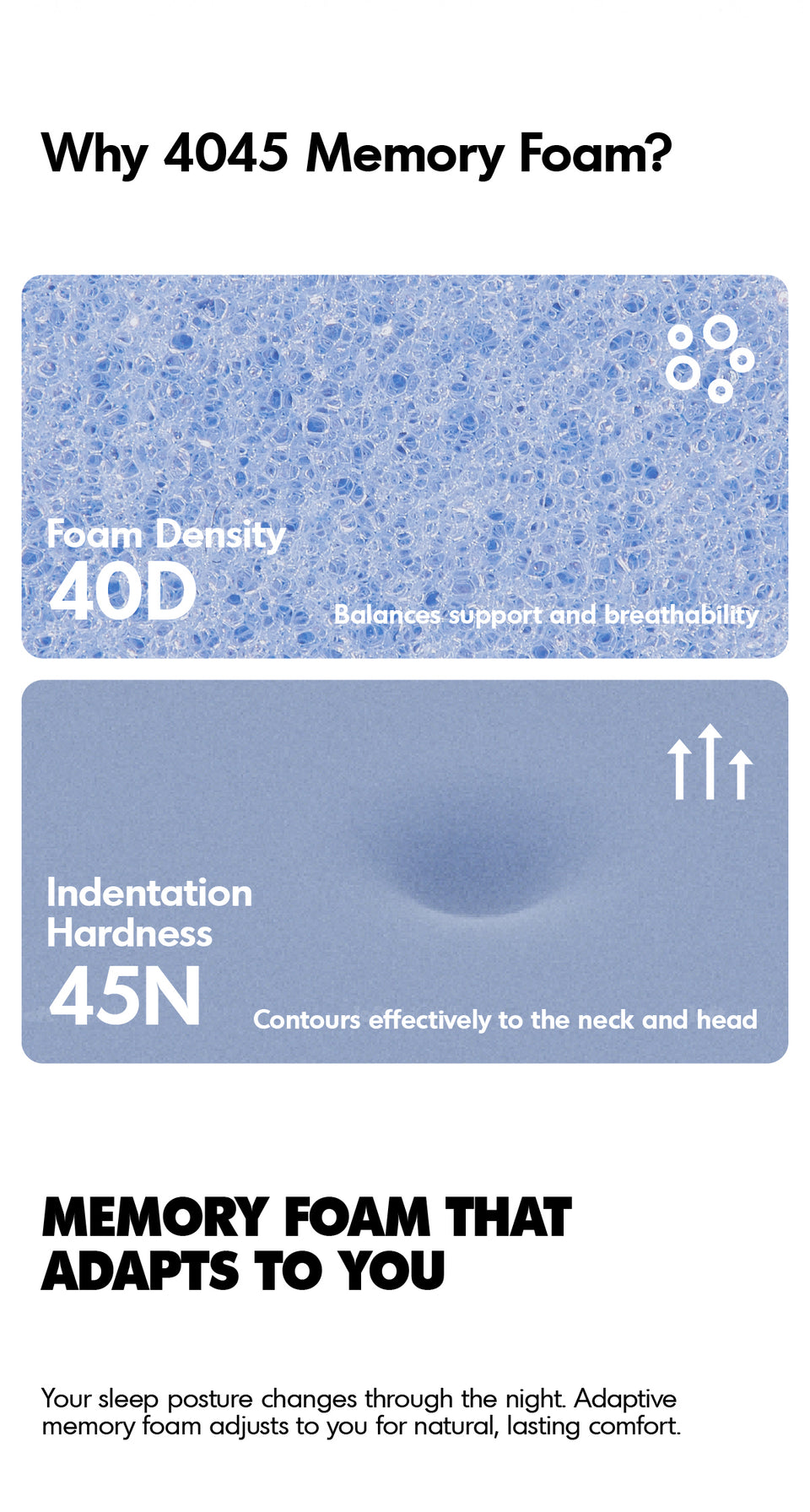 10cm Gel Memory Foam Pillow BLUEBOX N2 More Details and Instruction_5