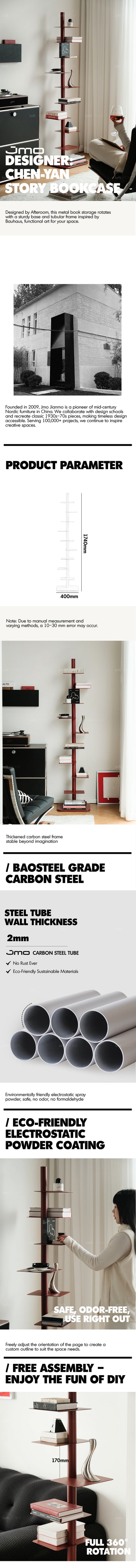 Bauhaus Steel Revolving Bookshelf STACK Good to Know Preview-1