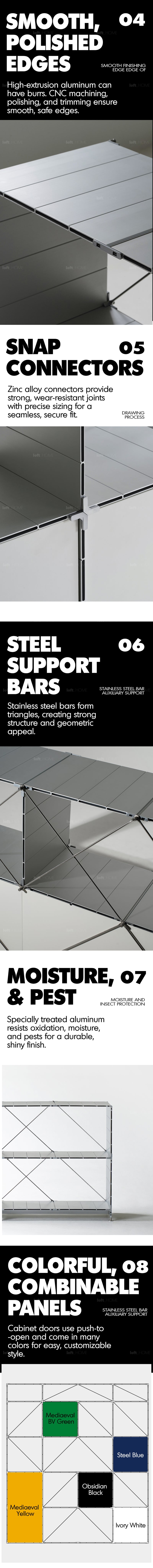Bauhaus Aluminium Side Table CUBE Good to Know - 3