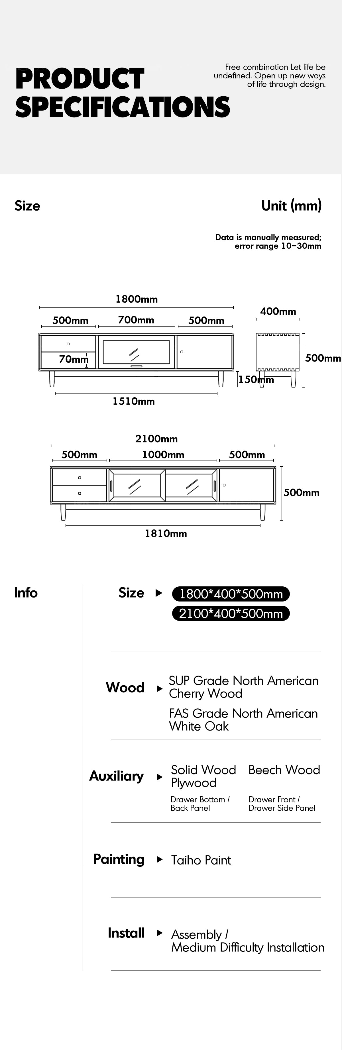 Scandinavian Cherry Wood TV Console GREEN Good to Know - 7