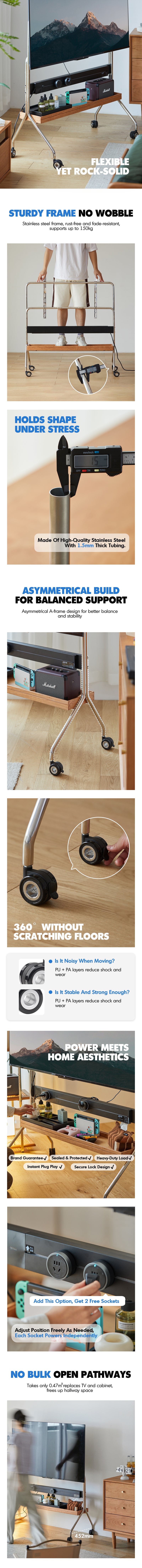 Scandinavian Cherry Wood TV Hanger HAL Good to Know - 4