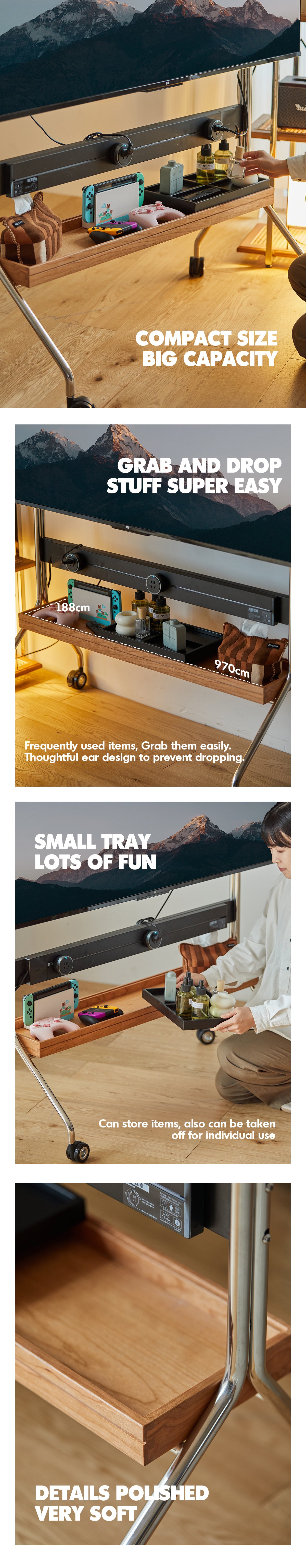 Scandinavian Cherry Wood TV Hanger HAL Good to Know - 5
