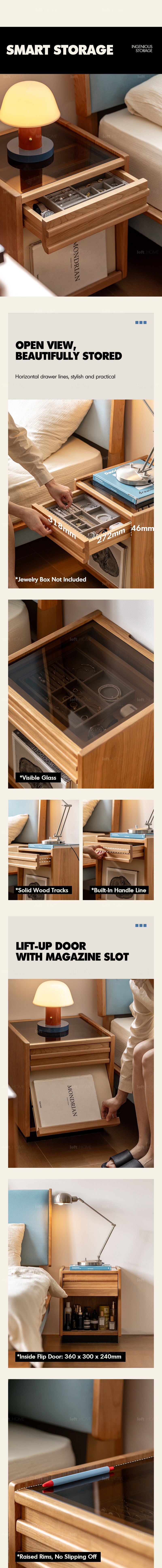 Scandinavian Cherry Wood Side Table TIMELESS Good to Know - 2
