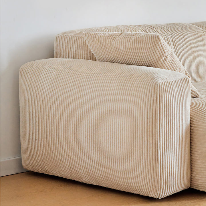 Scandinavian premium corduroy velvet fabric sofa cover situational feels.