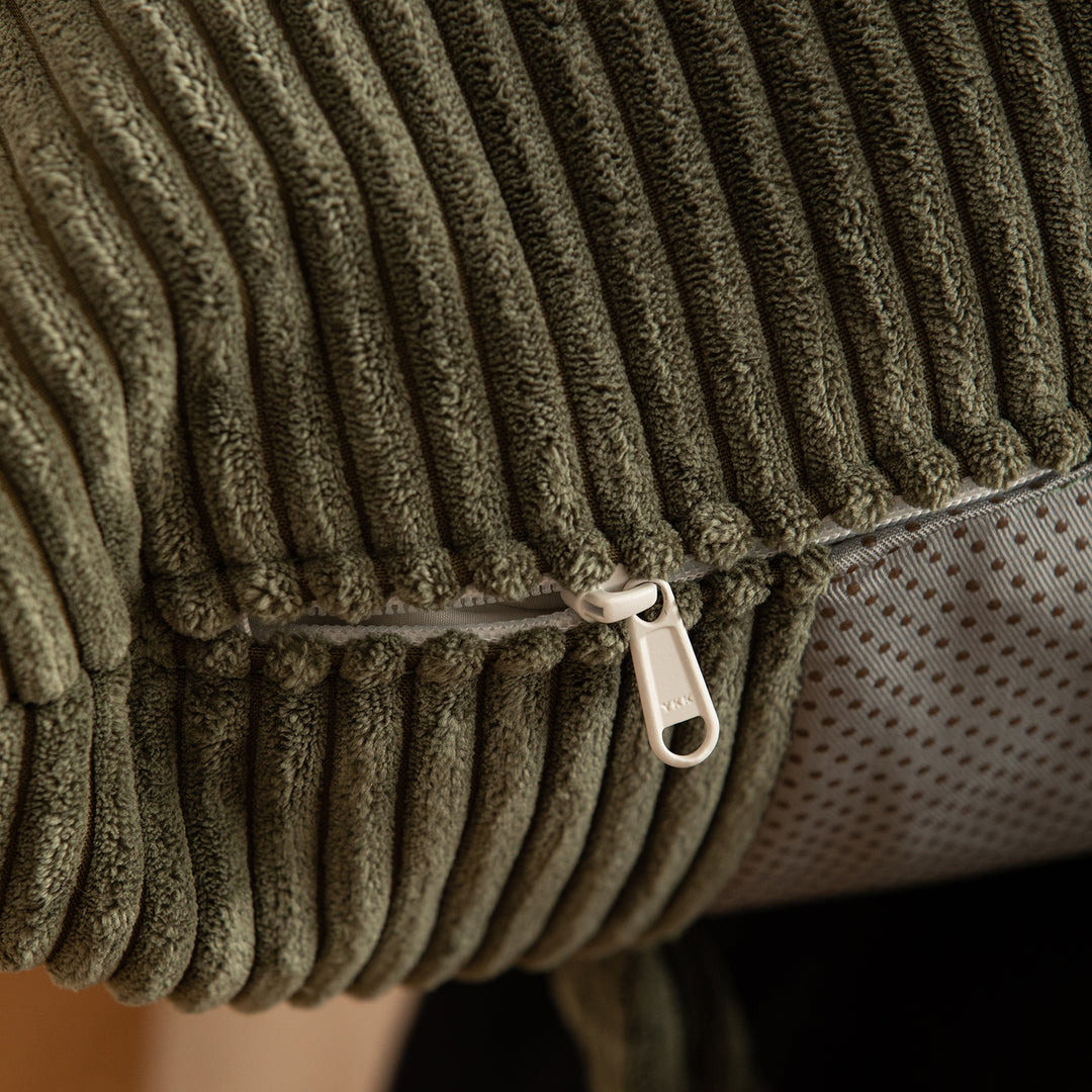 Scandinavian premium corduroy velvet fabric sofa cover detail 3.