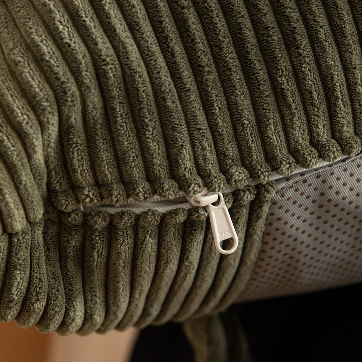 Scandinavian premium corduroy velvet fabric sofa cover detail 3.