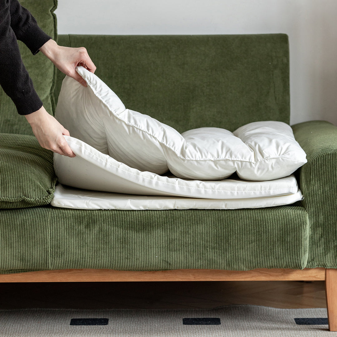 Scandinavian premium corduroy velvet fabric sofa cover material variants.