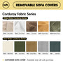Scandinavian Premium Corduroy Velvet Fabric Removable Sofa Cover