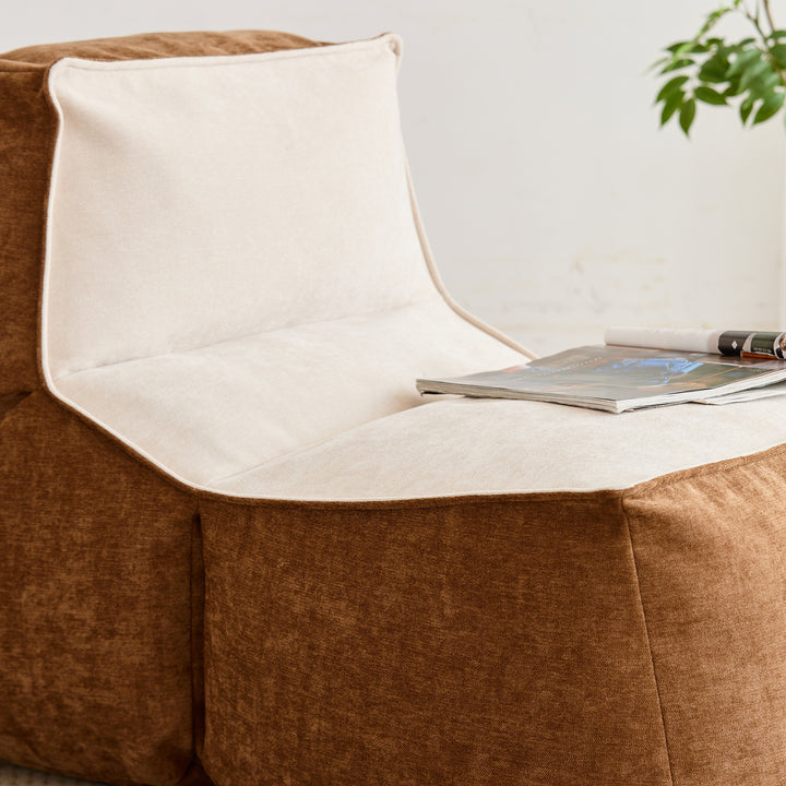 Scandinavian premium cotton fabric sofa cover in real life style.