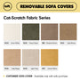Scandinavian Premium Cat Scratch Resistant Fabric Removable Sofa Cover