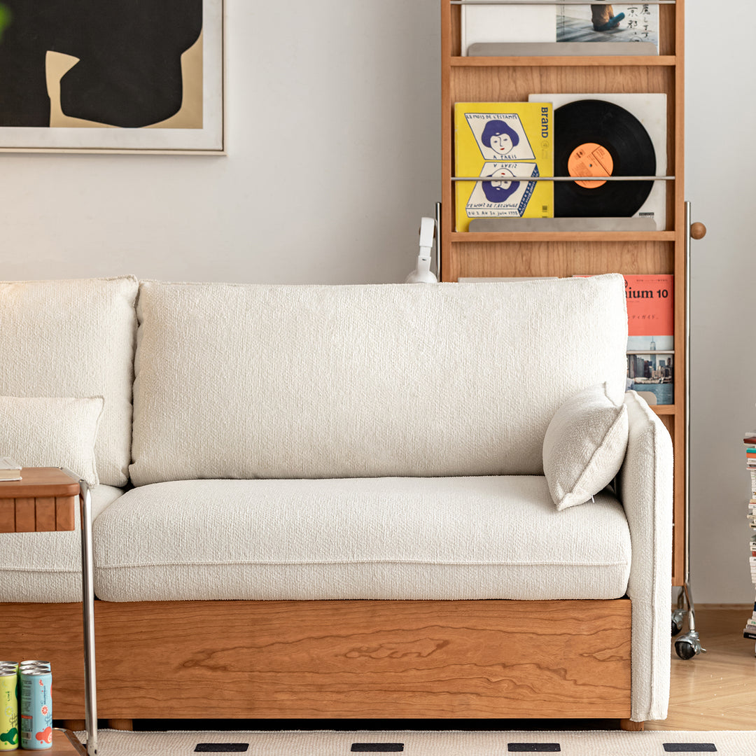 Scandinavian premium boucle fabric sofa cover detail 4.