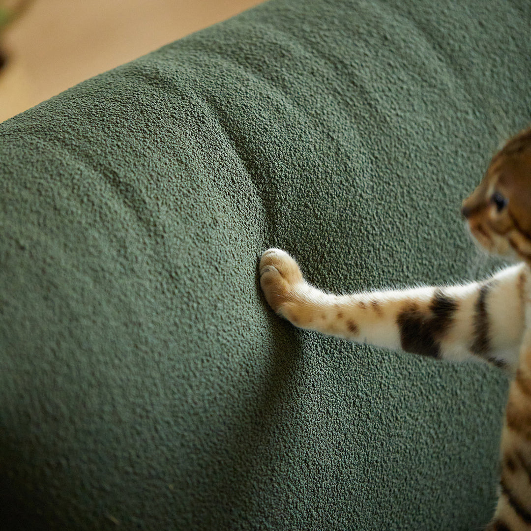 Scandinavian premium boucle fabric sofa cover size charts.