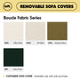 Scandinavian Premium Boucle Fabric Removable Sofa Cover