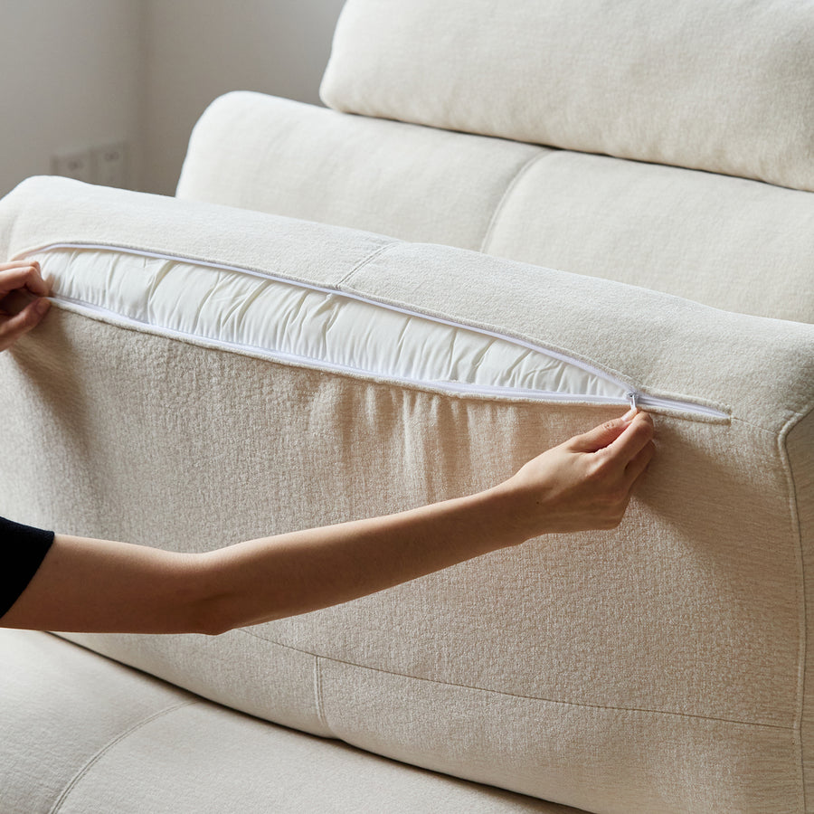 Scandinavian premium chenille velvet fabric sofa cover primary product view.