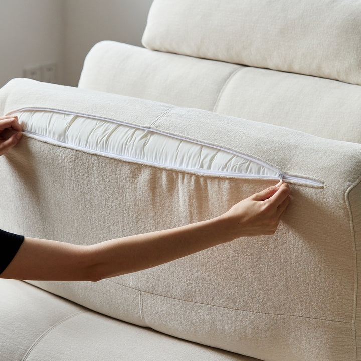 Scandinavian premium chenille velvet fabric sofa cover primary product view.