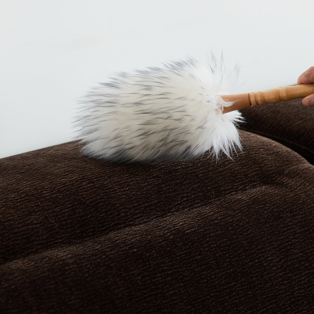 Scandinavian premium chenille velvet fabric sofa cover layered structure.