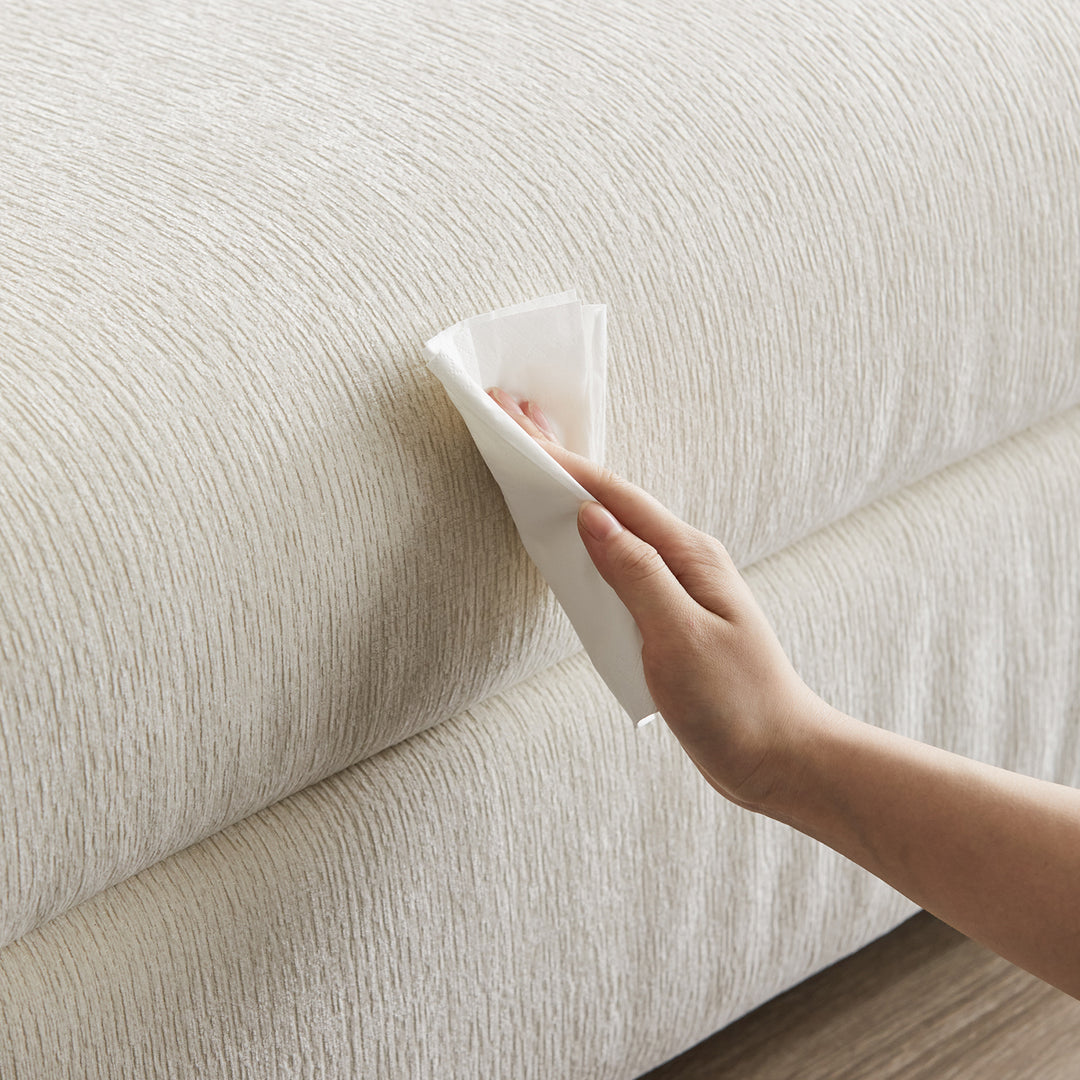 Scandinavian premium chenille velvet fabric sofa cover detail 1.
