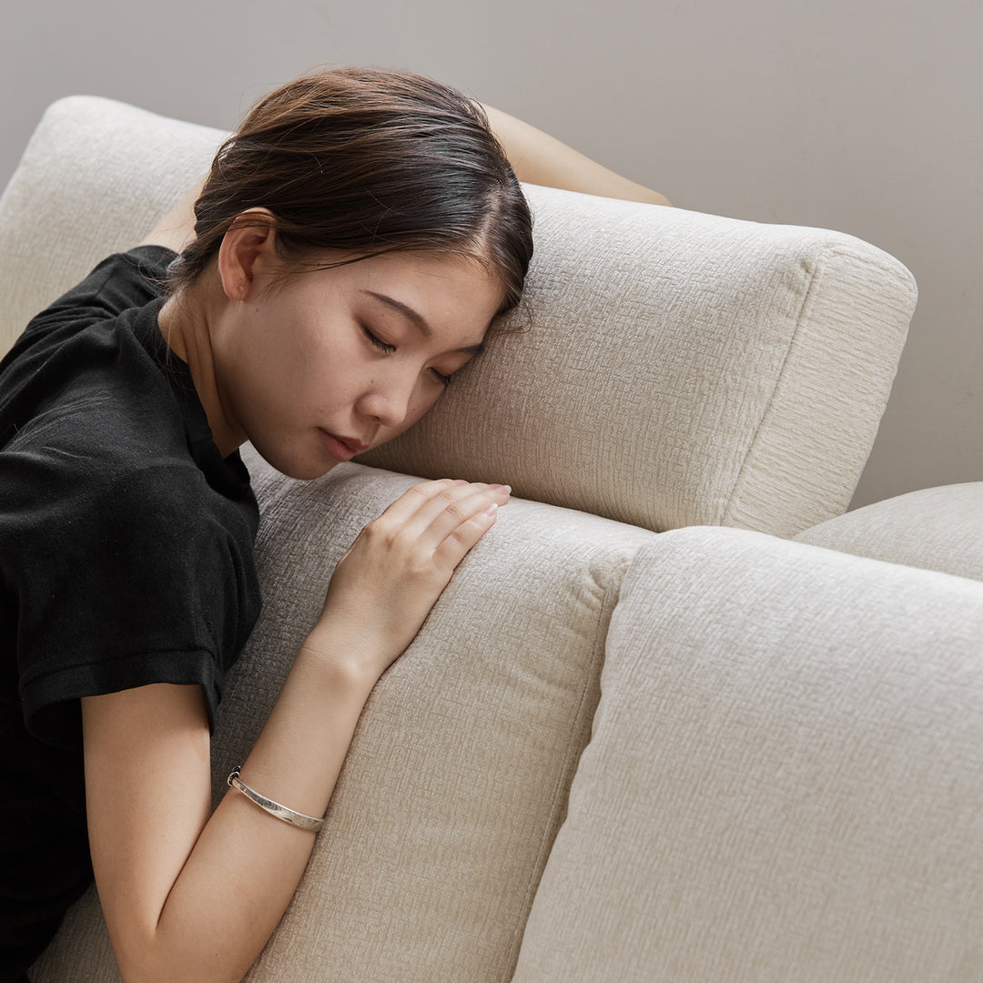 Scandinavian premium chenille velvet fabric sofa cover in details.