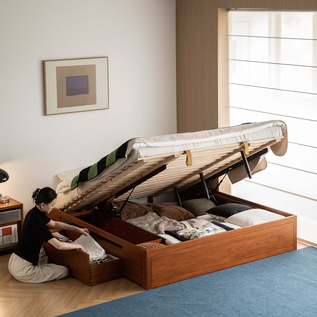 Vintage boxwood lift-up storage platform bed with drawer kangaroo size charts.