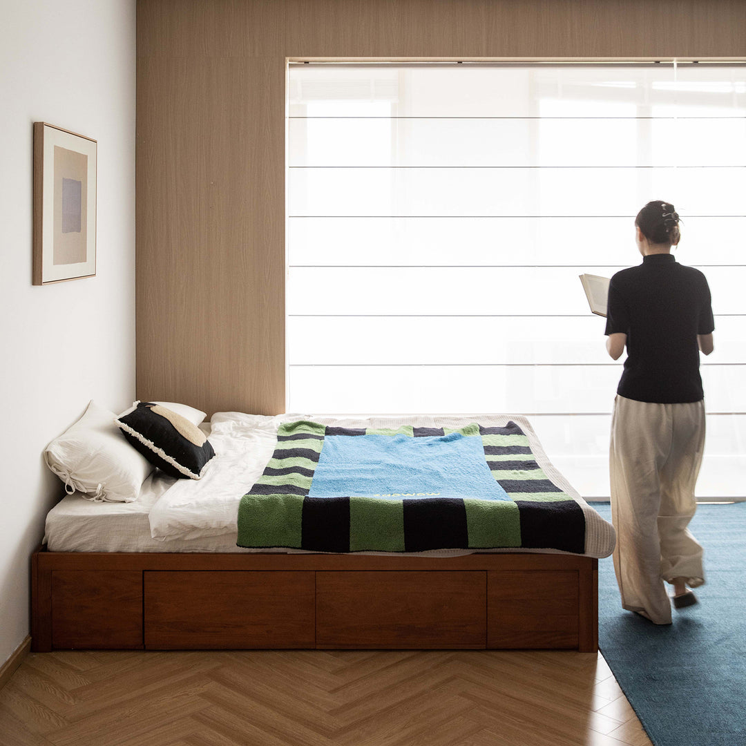 Vintage boxwood lift-up storage platform bed with drawer kangaroo color swatches.