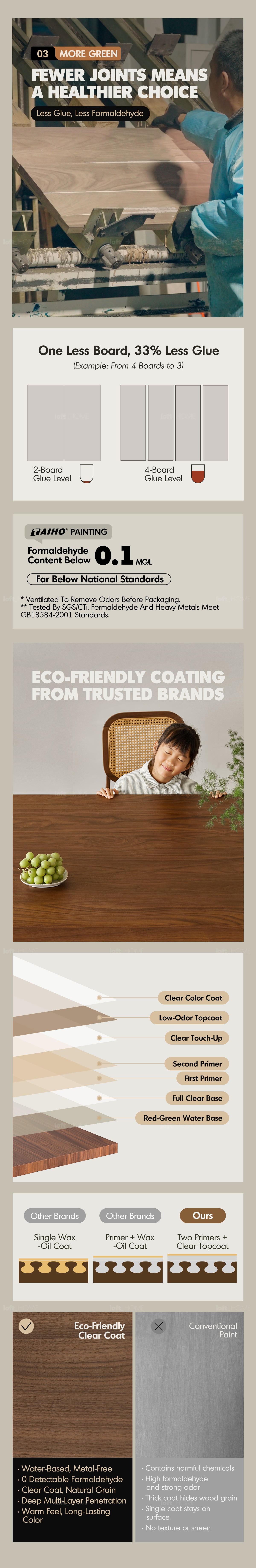 Japandi Walnut Wood Dining Table CONTI Good to Know - 3