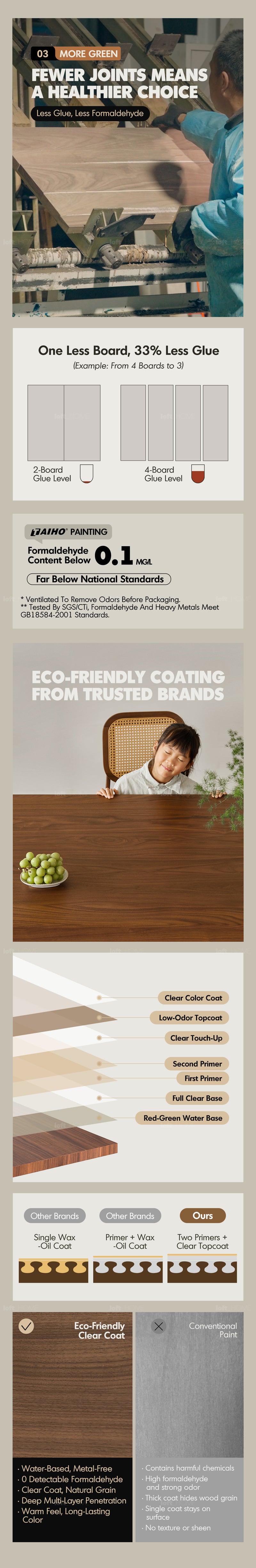 Japandi Walnut Wood Dining Table CONTI Good to Know - 3