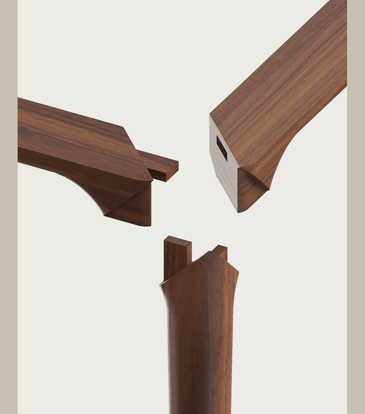 Japandi Walnut Wood Dining Table CONTI Good to Know - 5