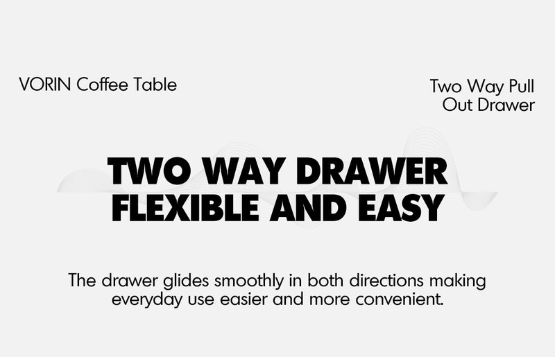 Japandi Walnut Wood Extendable Coffee Table VORIN Good to Know - 4