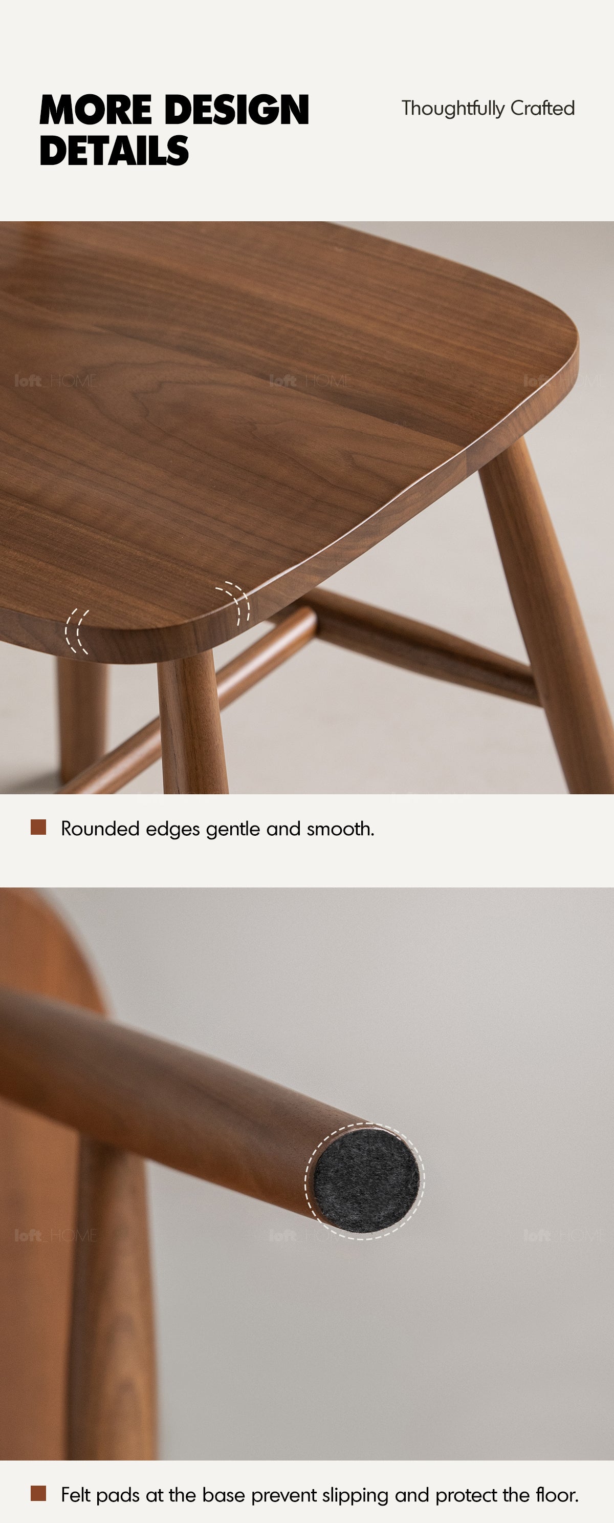 Japandi Walnut Wood Dining Chair WINDSOR Good to Know - 3