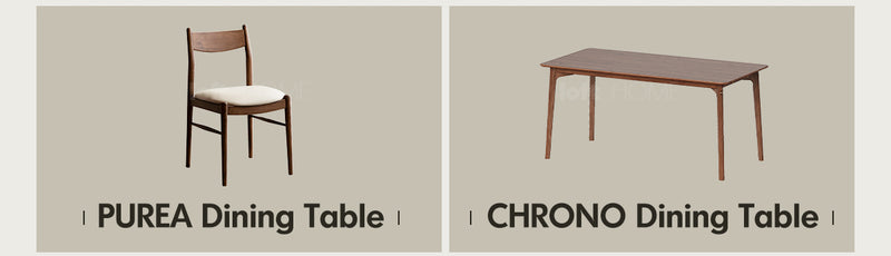Japandi Walnut Wood Dining Table CHRONO Good to Know - 13
