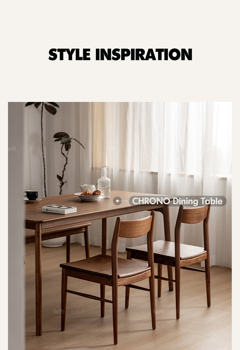 Japandi Walnut Wood Dining Chair CHRONO Good to Know - 7