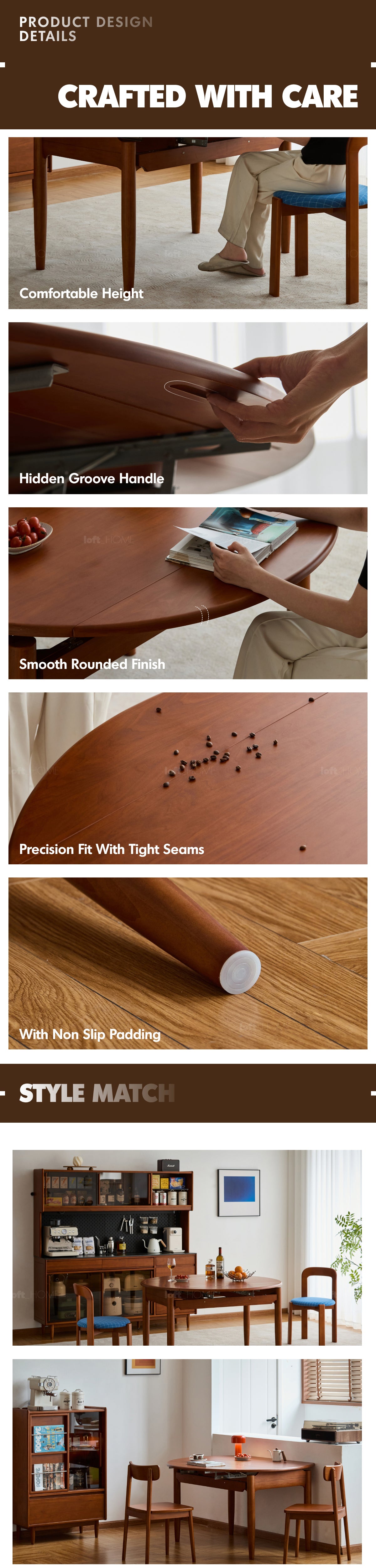 Vintage Boxwood Extendable Dining Table MINIMA Good to Know - 8