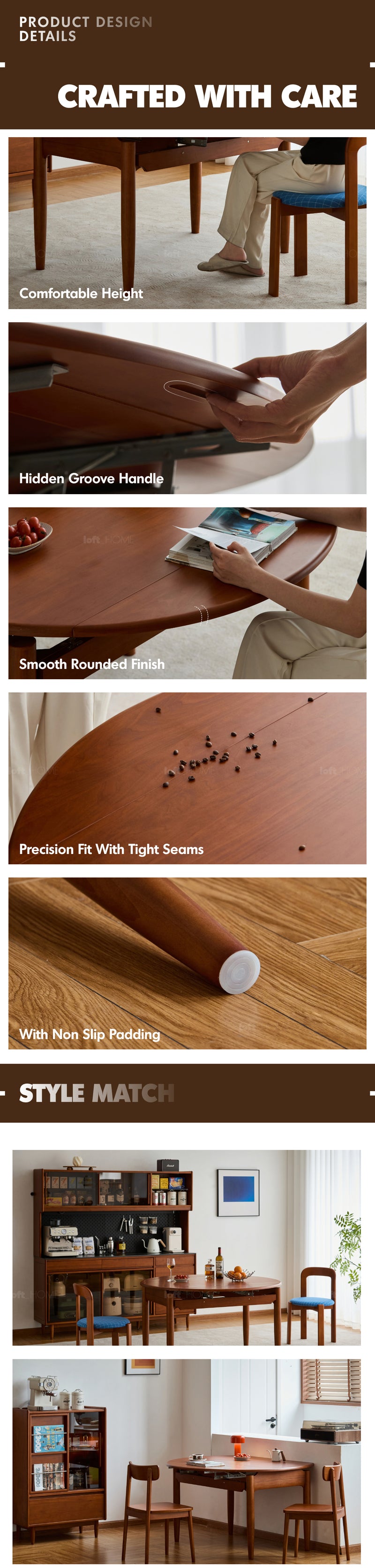 Vintage Boxwood Extendable Dining Table MINIMA Good to Know - 8