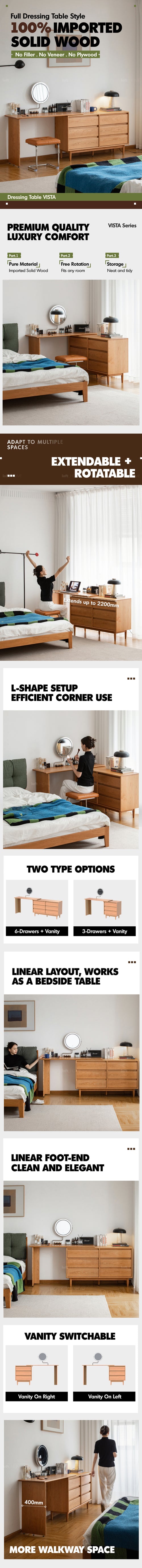 Scandinavian Cherry Wood Dressing Table VISTA Good to Know Preview-1