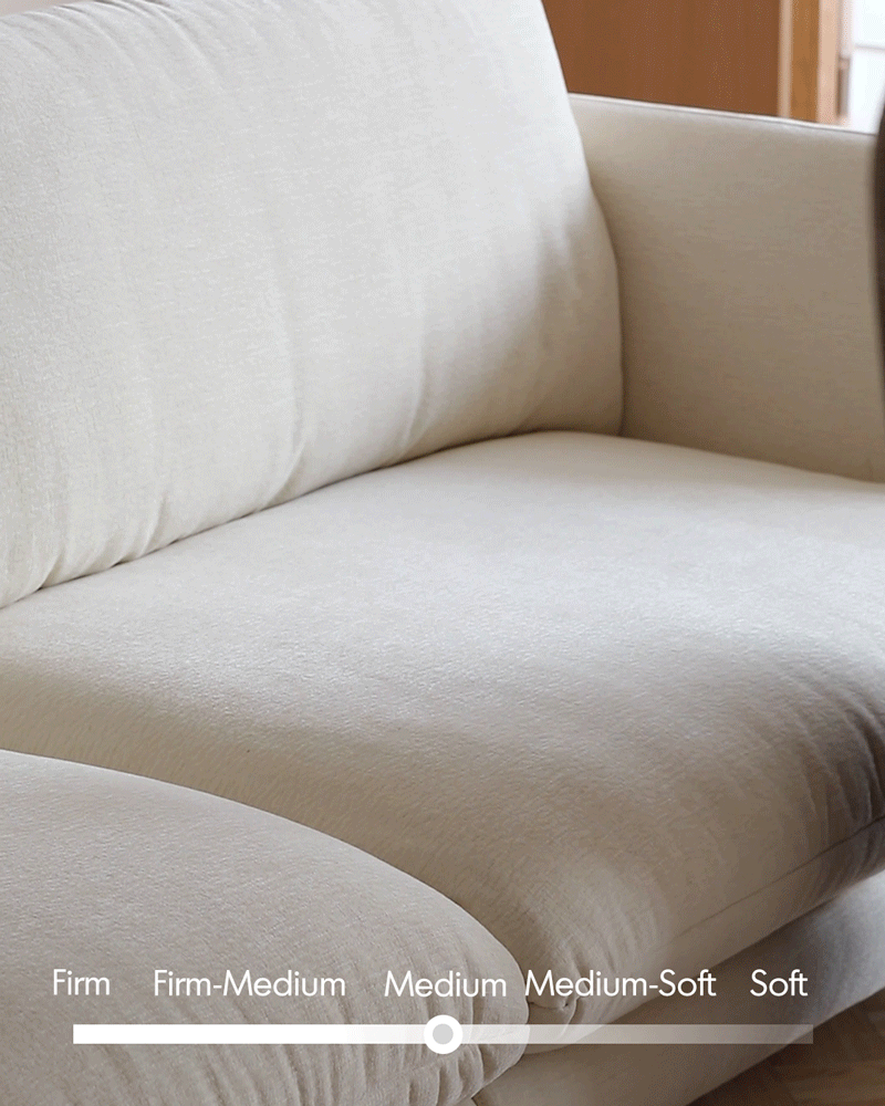 Minimalist Cotton Fabric 4 Seater Sofa COMO Good to Know - 3
